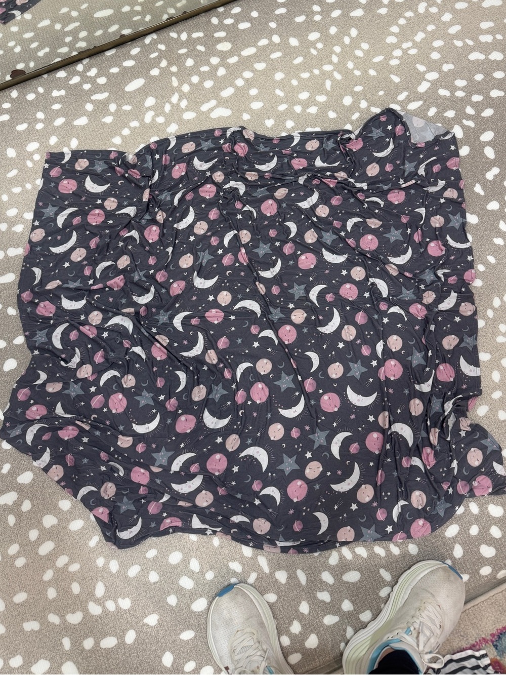 Little Sleepies To the Moon & Back print swaddle blanket baby newborn bamboo